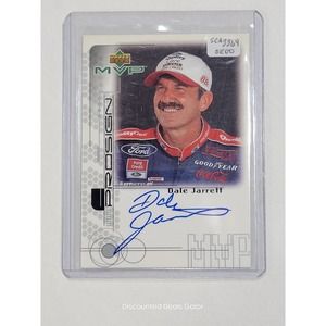 Dale Jarrett Autograph 1999 UD MVP Prosign Insert NASCAR